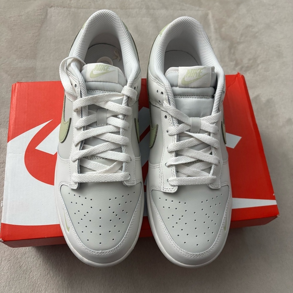 NIB Nike Wmns Dunk Low Phantom Olive Aura Women Casual Shoes Sneakers - Picture 2 of 6